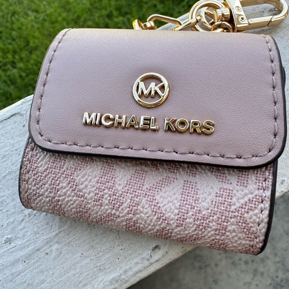 Michael Kors Blush and Gold AirPod Holder